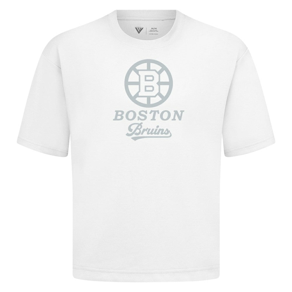 Boston Bruins Levelwear Shadow Surge Luxe Signature Knit T-Shirt - White - NHL 203613995