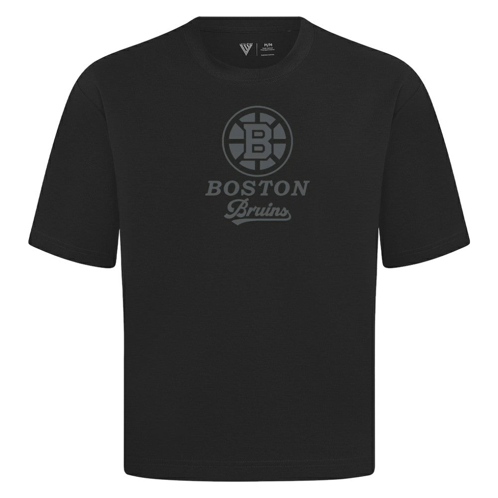 Boston Bruins Levelwear Shadow Surge Luxe Signature Knit T-Shirt - Black - NHL 203613998