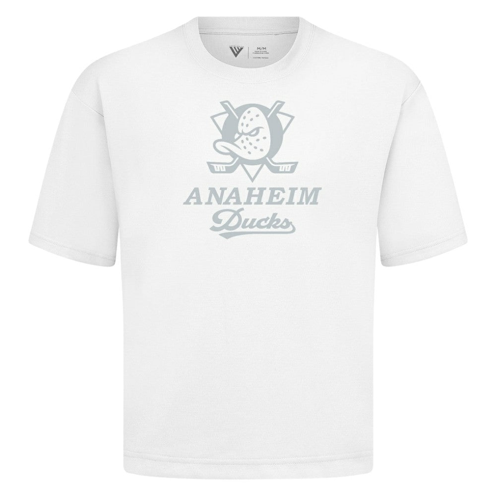 Anaheim Ducks Levelwear Shadow Surge Luxe Signature Knit T-Shirt - White - NHL 203614000