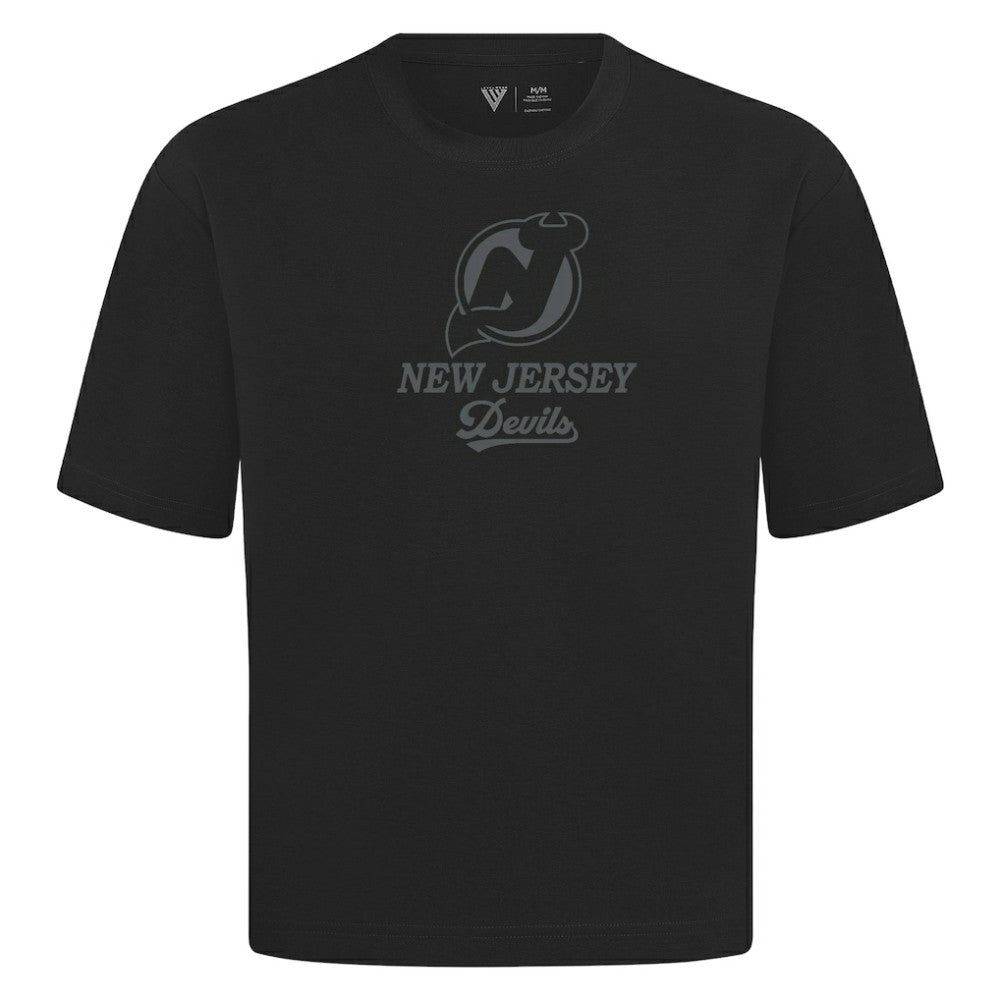 New Jersey Devils Levelwear Shadow Surge Luxe Signature Knit T-Shirt - Black - NHL 203614003
