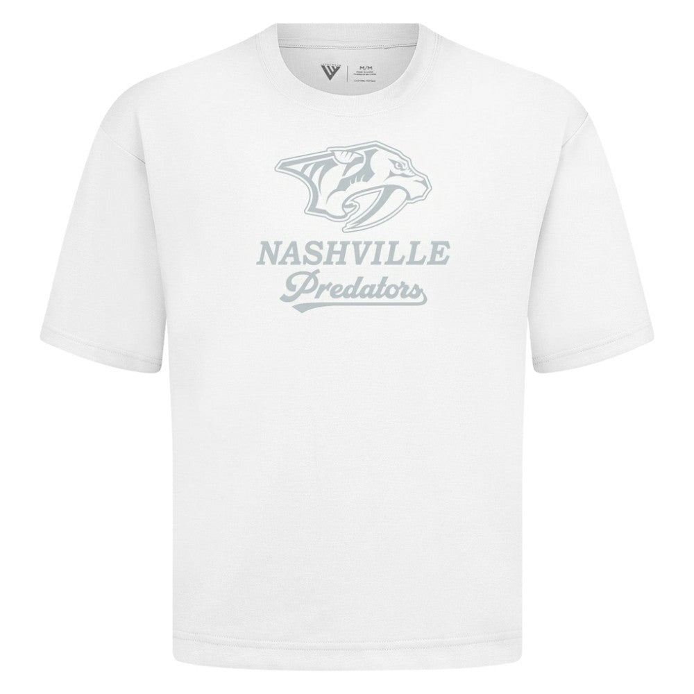 Nashville Predators Levelwear Shadow Surge Luxe Signature Knit T-Shirt - White - NHL 203614009