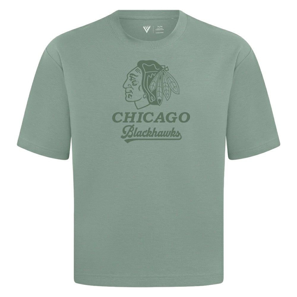 Chicago Blackhawks Levelwear Shadow Surge Luxe Signature Knit T-Shirt - Green - NHL 203614011