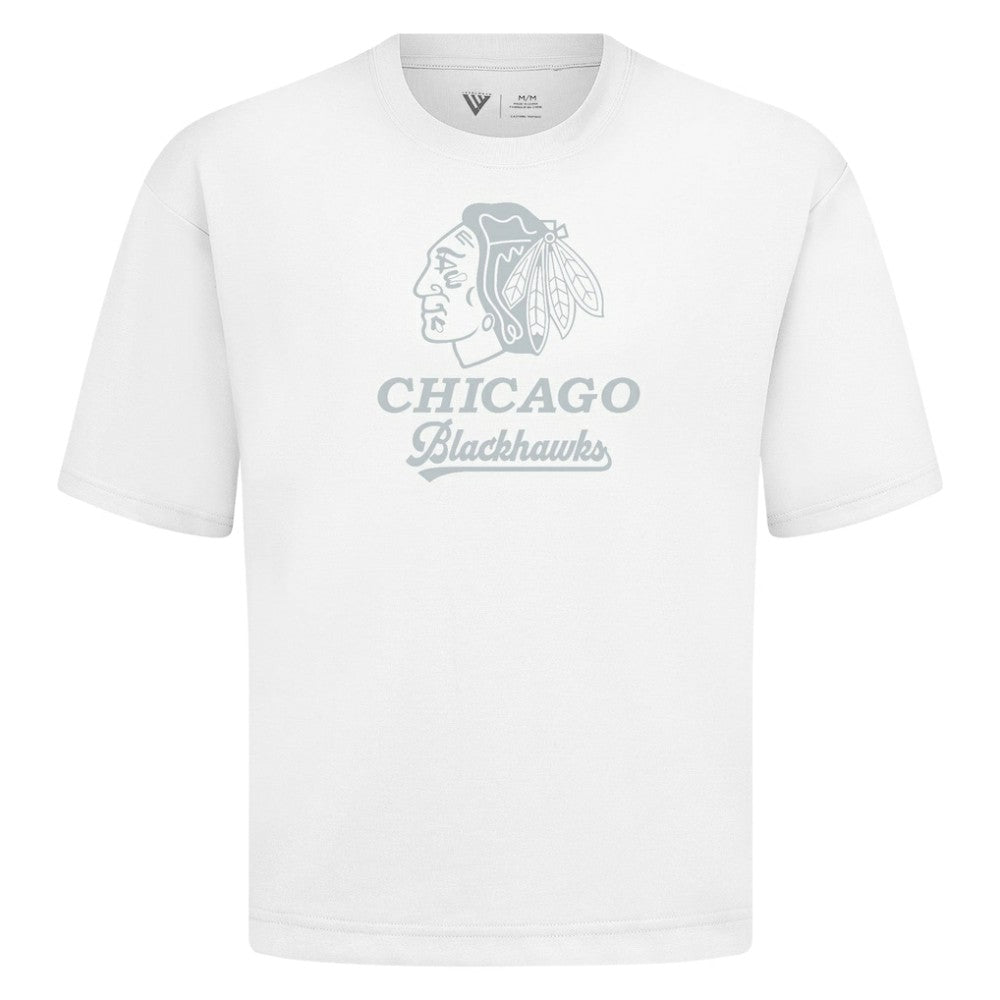Chicago Blackhawks Levelwear Shadow Surge Luxe Signature Knit T-Shirt - White - NHL 203614015