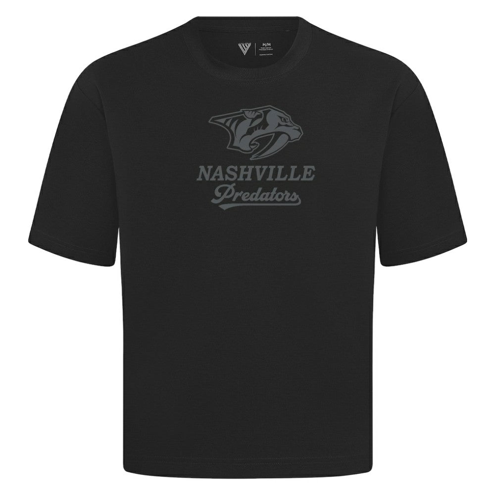 Nashville Predators Levelwear Shadow Surge Luxe Signature Knit T-Shirt - Black - NHL 203614016