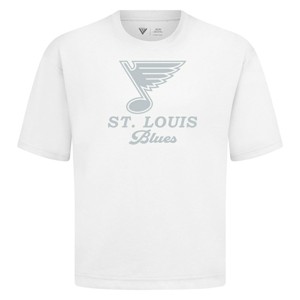 St. Louis Blues Levelwear Shadow Surge Luxe Signature Knit T-Shirt - White - NHL 203614018
