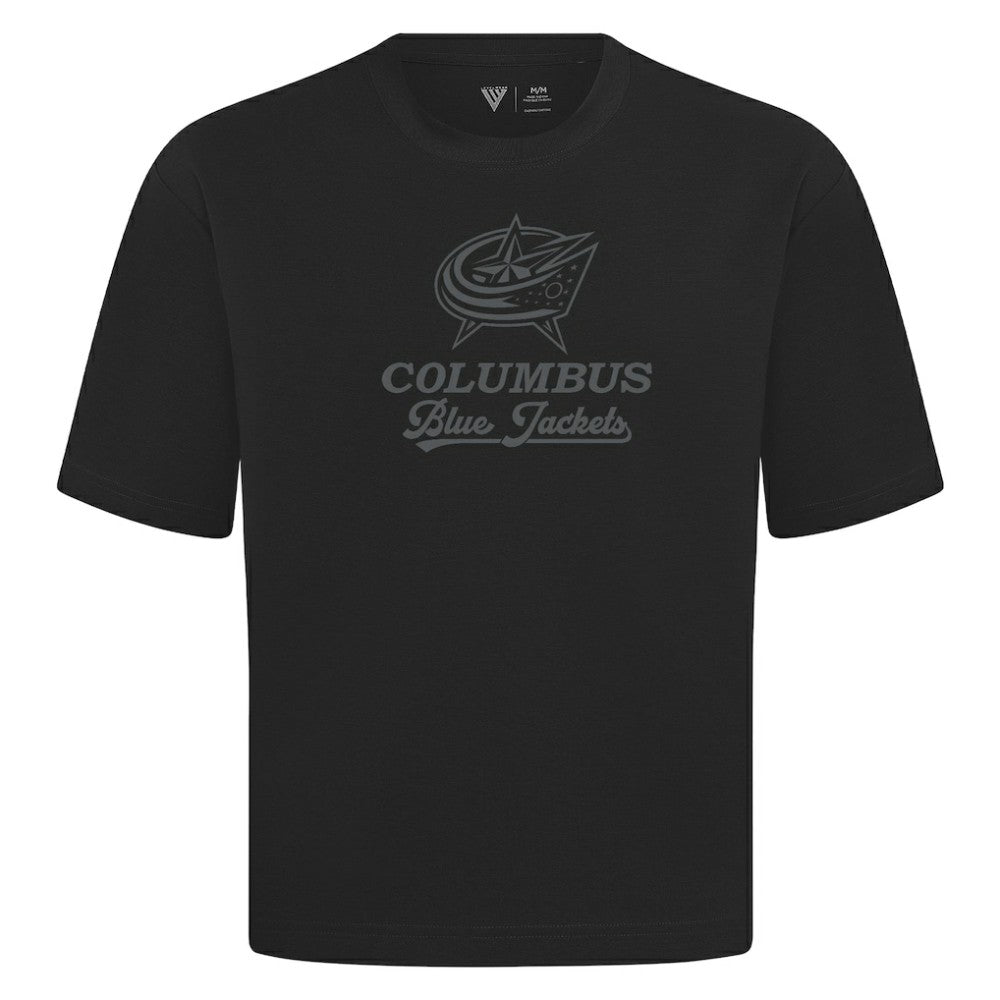 Columbus Blue Jackets Levelwear Shadow Surge Luxe Signature Knit T-Shirt - Black - NHL 203614021