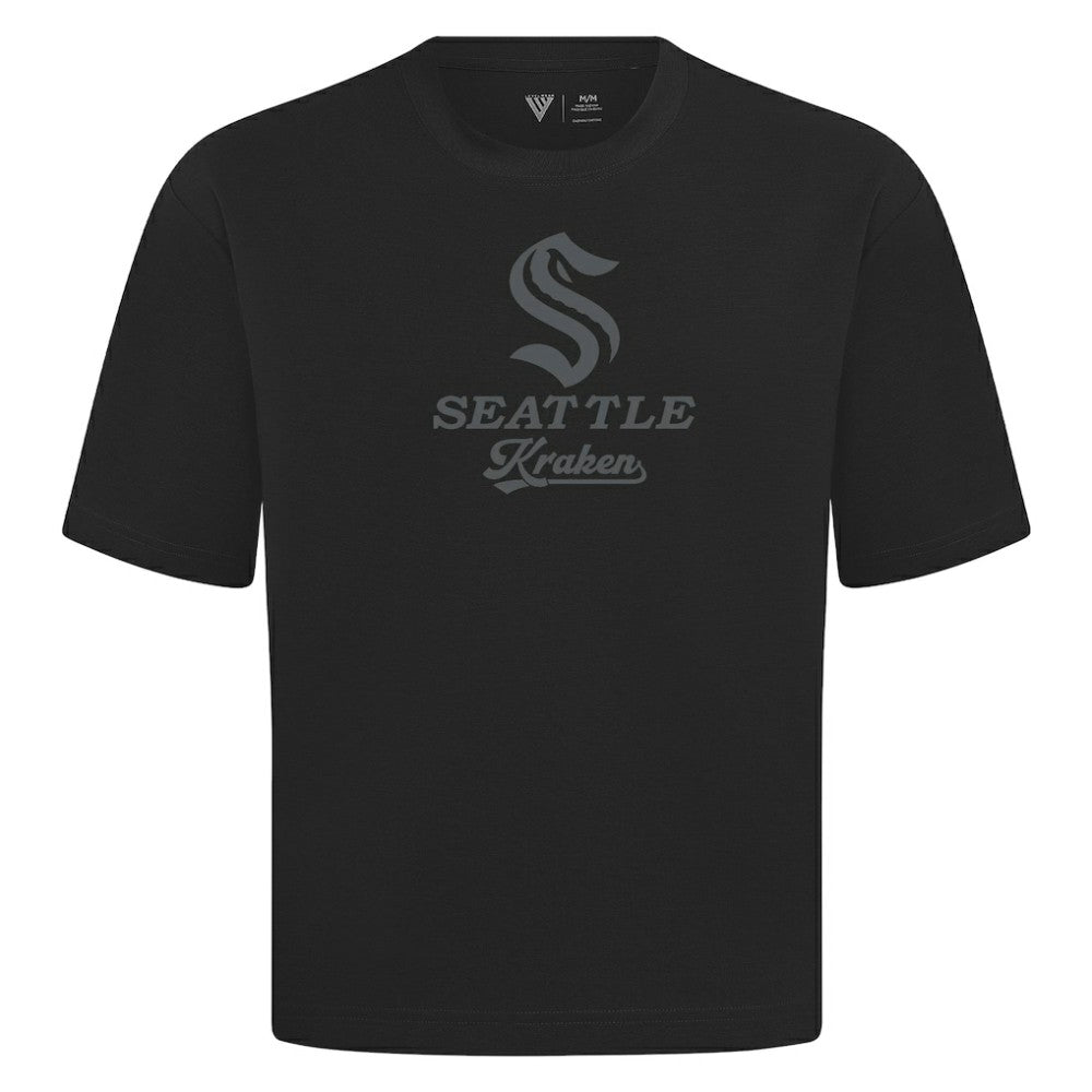 Seattle Kraken Levelwear Shadow Surge Luxe Signature Knit T-Shirt - Black - NHL 203614022