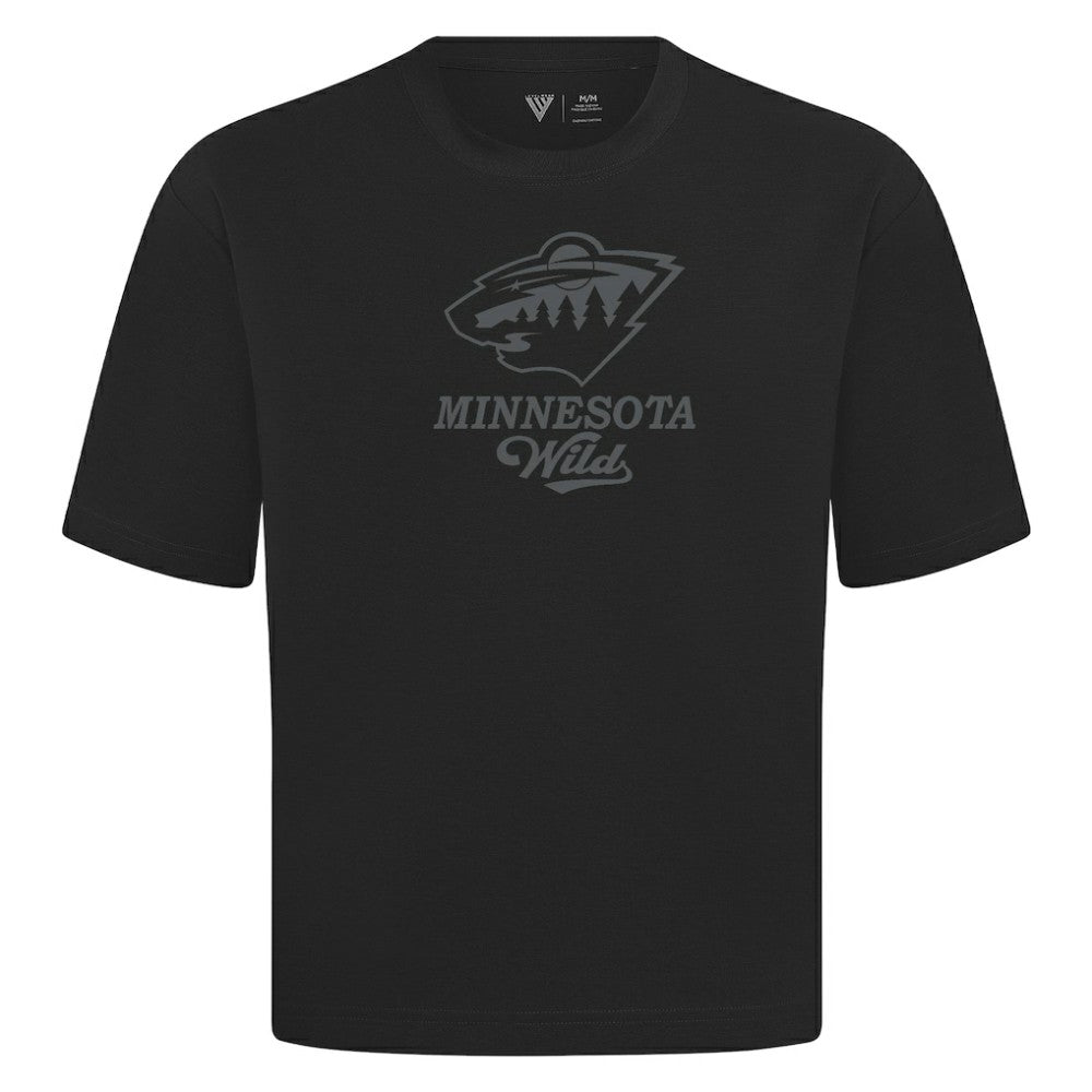 Minnesota Wild Levelwear Shadow Surge Luxe Signature Knit T-Shirt - Black - NHL 203614029