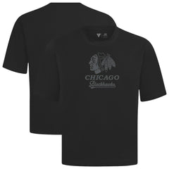Chicago Blackhawks Levelwear Shadow Surge Luxe Signature Knit T-Shirt - Black - NHL 203614038