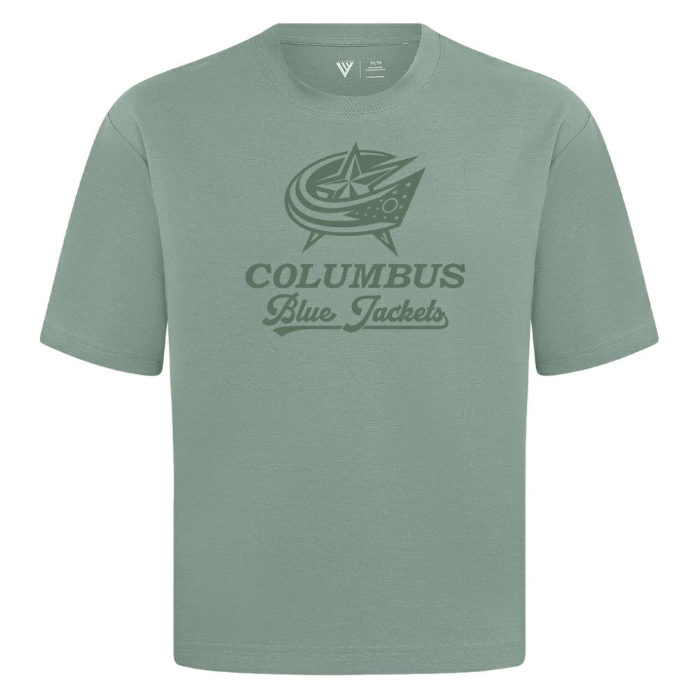Columbus Blue Jackets Levelwear Shadow Surge Luxe Signature Knit T-Shirt - Green - NHL 203614042
