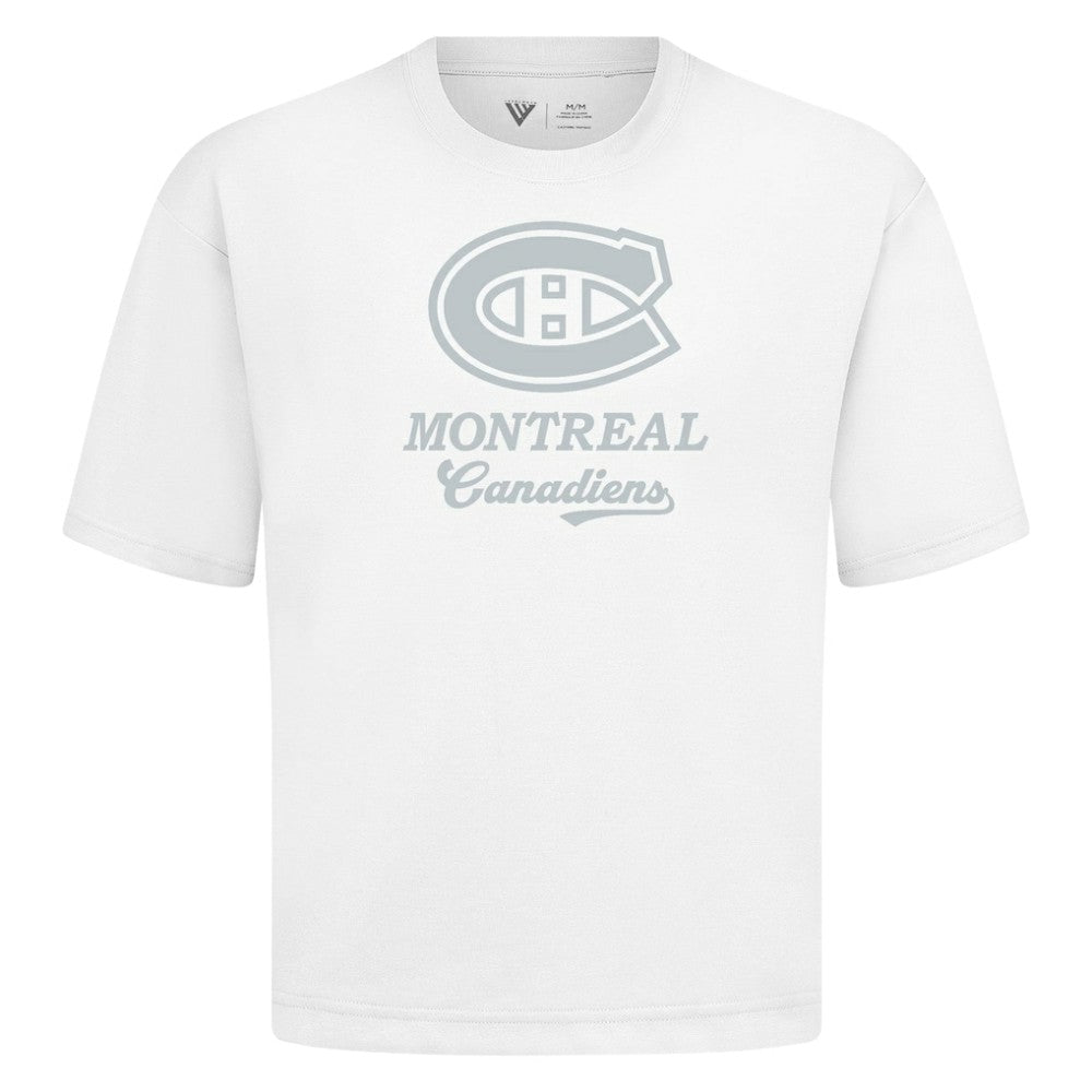 Montreal Canadiens Levelwear Shadow Surge Luxe Signature Knit T-Shirt - White - NHL 203614043