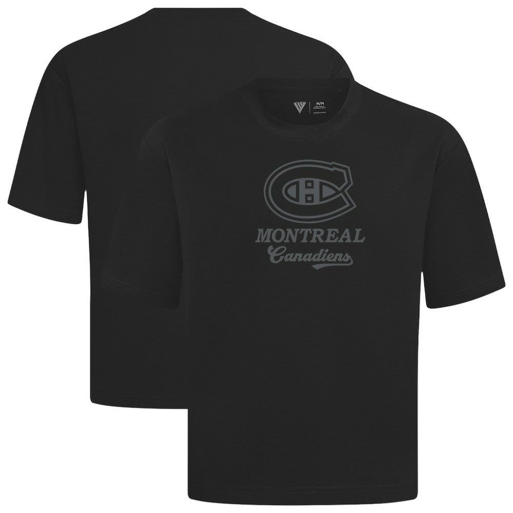 Montreal Canadiens Levelwear Shadow Surge Luxe Signature Knit T-Shirt - Black - NHL 203614046