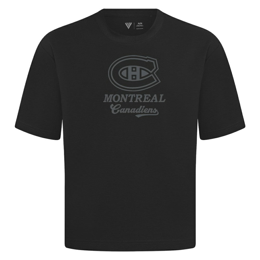 Montreal Canadiens Levelwear Shadow Surge Luxe Signature Knit T-Shirt - Black - NHL 203614046