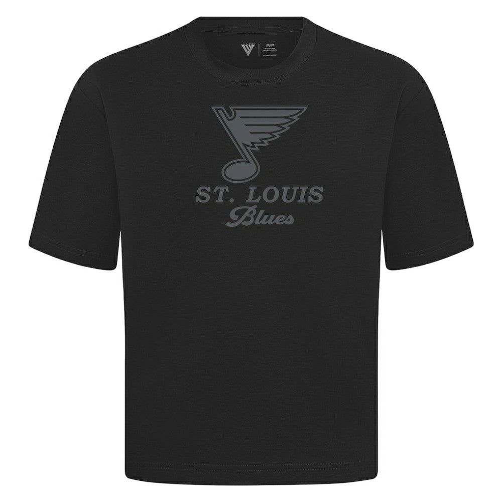 St. Louis Blues Levelwear Shadow Surge Luxe Signature Knit T-Shirt - Black - NHL 203614047