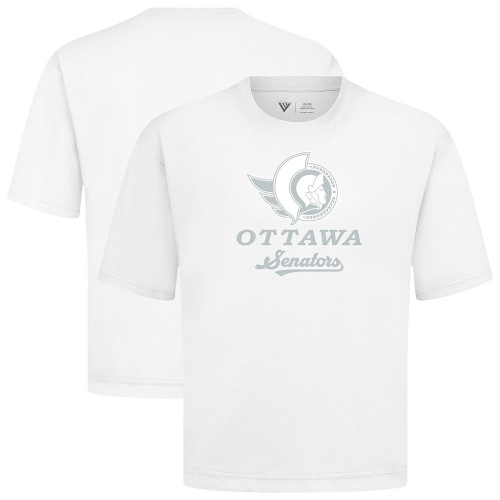 Ottawa Senators Levelwear Shadow Surge Luxe Signature Knit T-Shirt - White - NHL 203614054