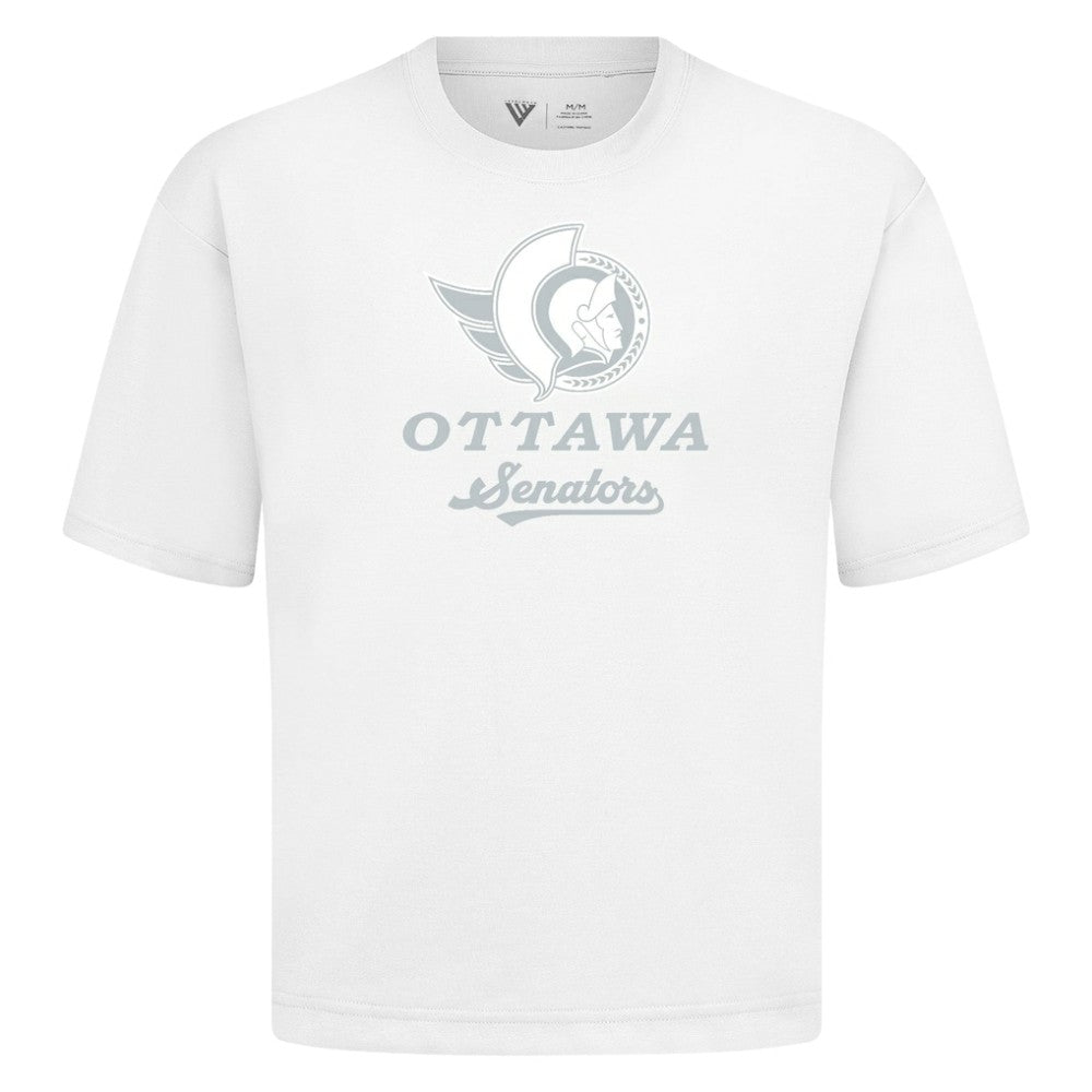 Ottawa Senators Levelwear Shadow Surge Luxe Signature Knit T-Shirt - White - NHL 203614054