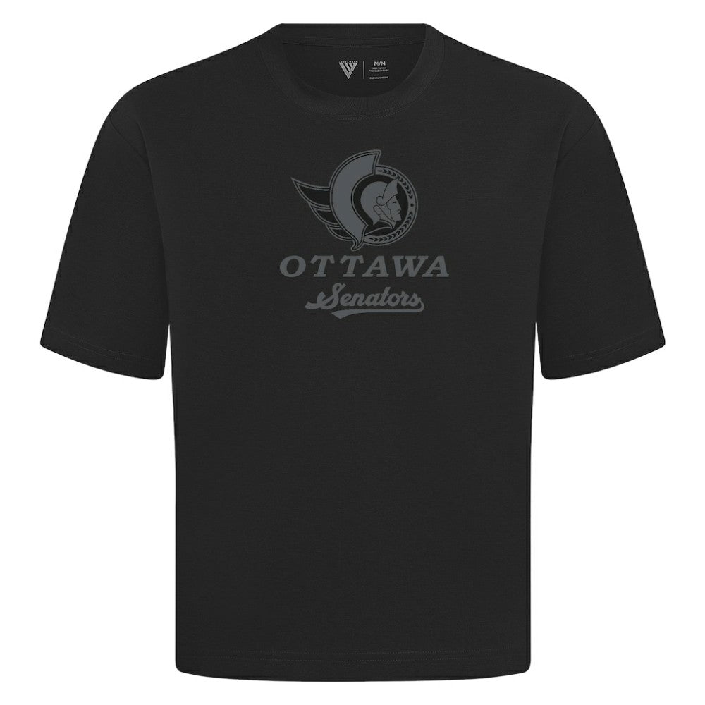 Ottawa Senators Levelwear Shadow Surge Luxe Signature Knit T-Shirt - Black - NHL 203614057