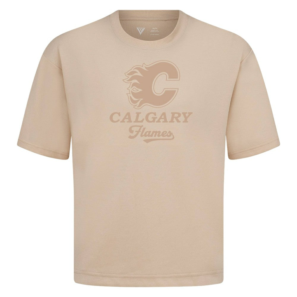 Calgary Flames Levelwear Shadow Surge Luxe Signature Knit T-Shirt - Khaki - NHL 203614060