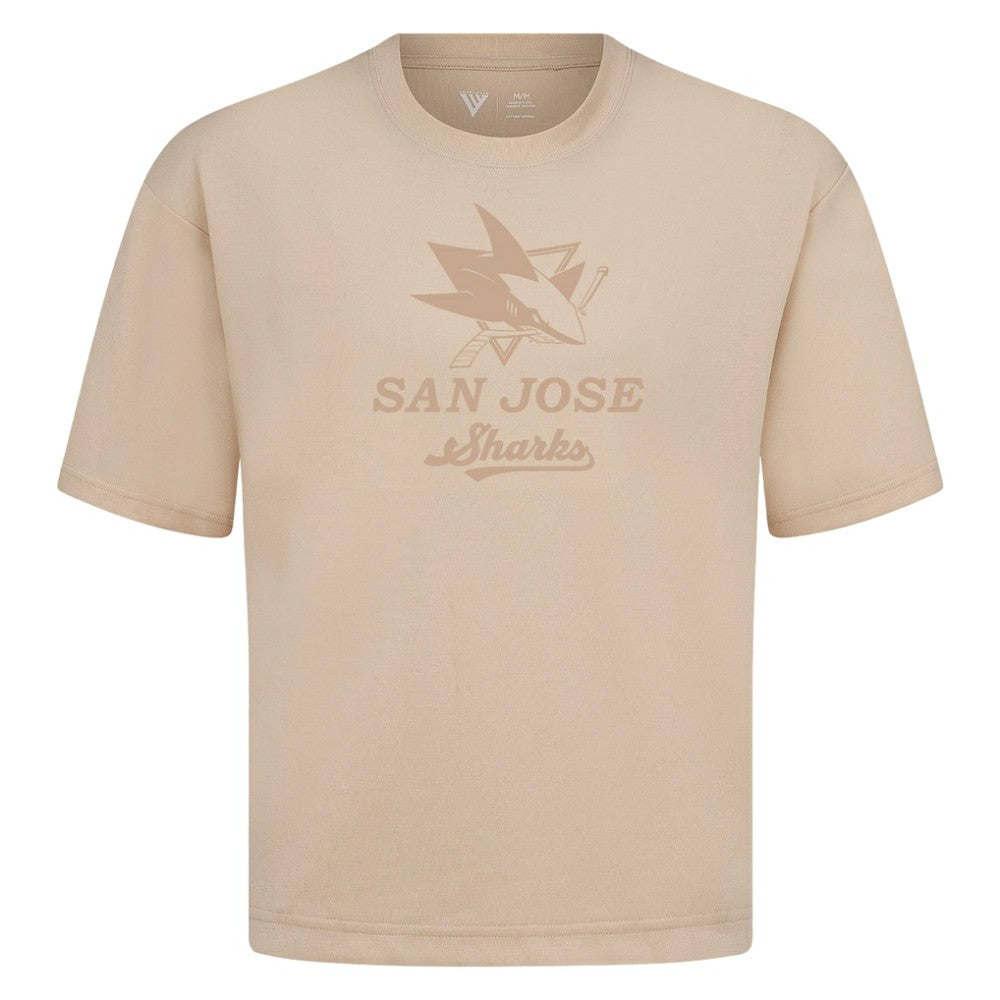 San Jose Sharks Levelwear Shadow Surge Luxe Signature Knit T-Shirt - Khaki - NHL 203614066