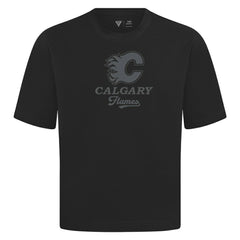 Calgary Flames Levelwear Shadow Surge Luxe Signature Knit T-Shirt - Black - NHL 203614072