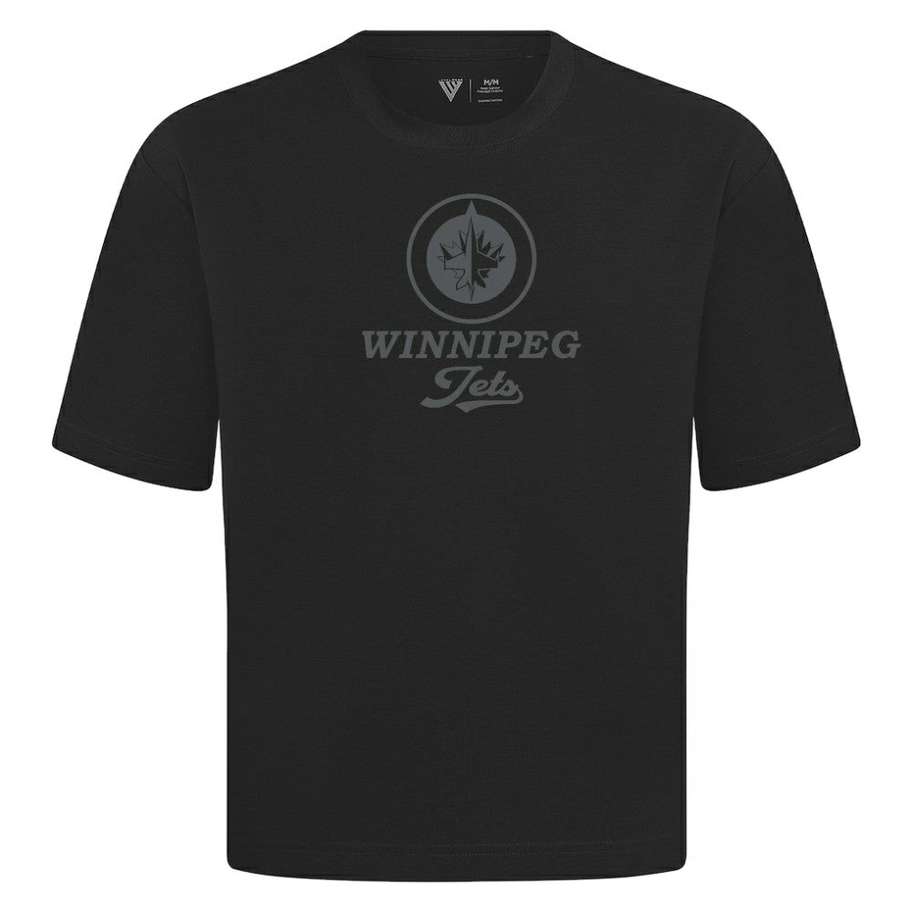 Winnipeg Jets Levelwear Shadow Surge Luxe Signature Knit T-Shirt - Black - NHL 203614077