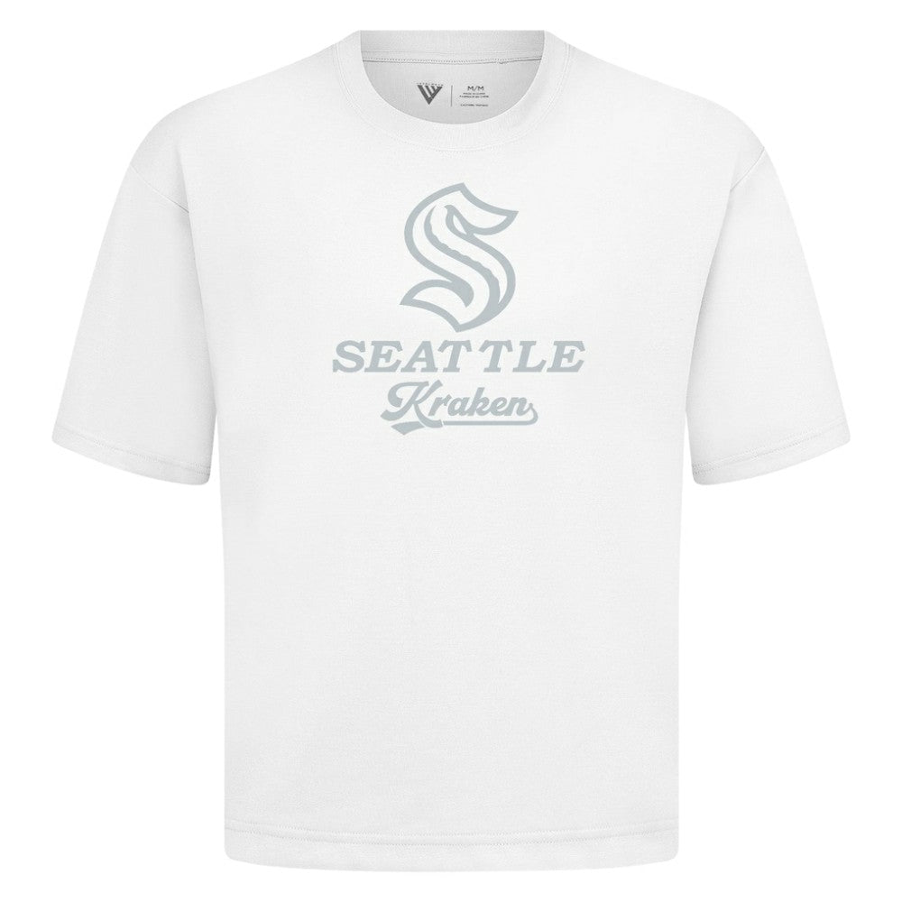 Seattle Kraken Levelwear Shadow Surge Luxe Signature Knit T-Shirt - White - NHL 203614088