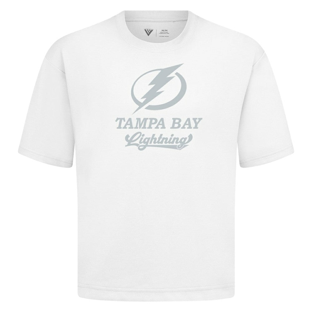 Tampa Bay Lightning Levelwear Shadow Surge Luxe Signature Knit T-Shirt - White - NHL 203614095