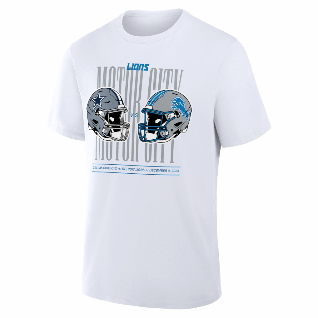 Detroit Lions vs. Dallas Cowboys White Out T-Shirt White