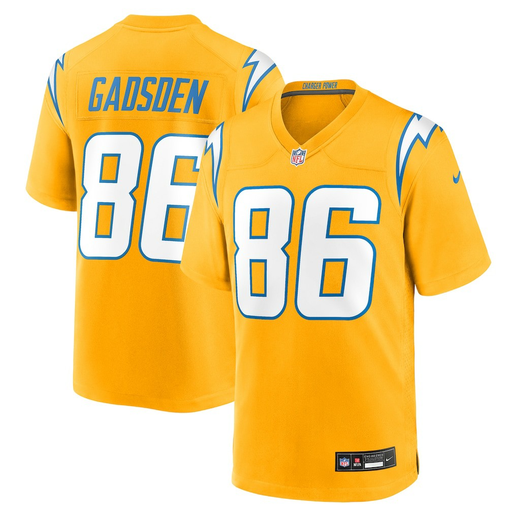 Nike Oronde Gadsden Los Angeles Chargers Alternate Charger Power Game Jersey Gold