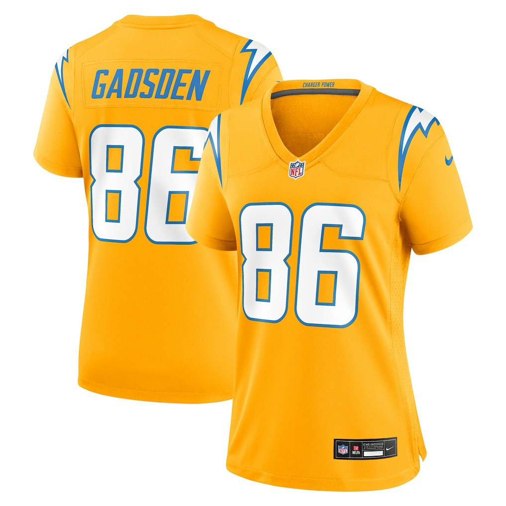 Nike Oronde Gadsden Los Angeles Chargers Women's Alternate Charger Power Game Jersey Gold