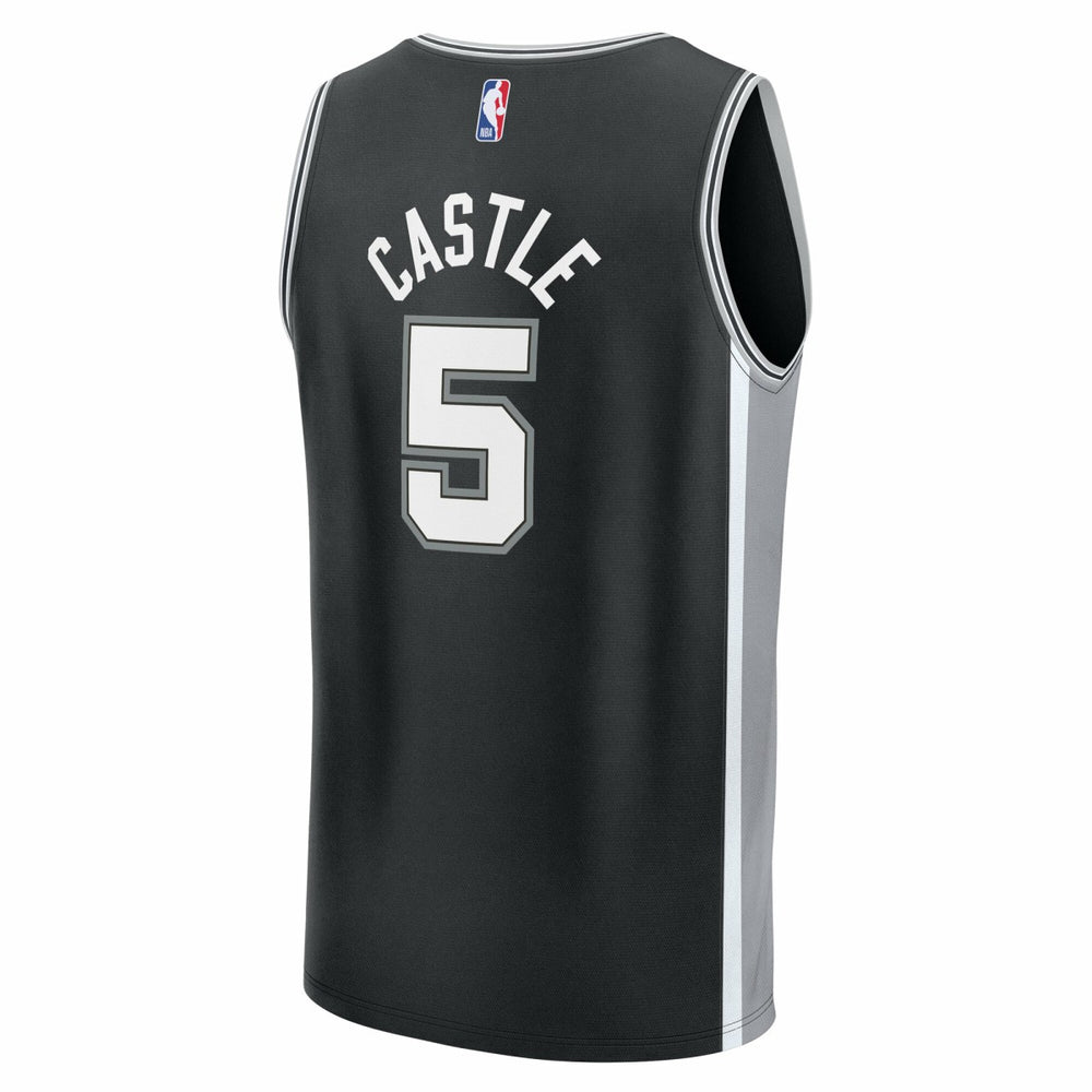 Stephon Castle San Antonio Spurs Fast Break Replica Jersey Black Icon Edition | Fanatics online