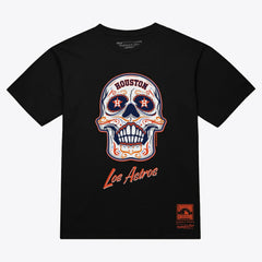 Houston Astros Mitchell & Ness Women's Sugar Skull Boxy T-Shirt - Black - Mitchell & Ness Discount