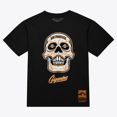 San Francisco Giants Mitchell & Ness Women's Sugar Skull Boxy T-Shirt - Black - Mitchell & Ness Discount