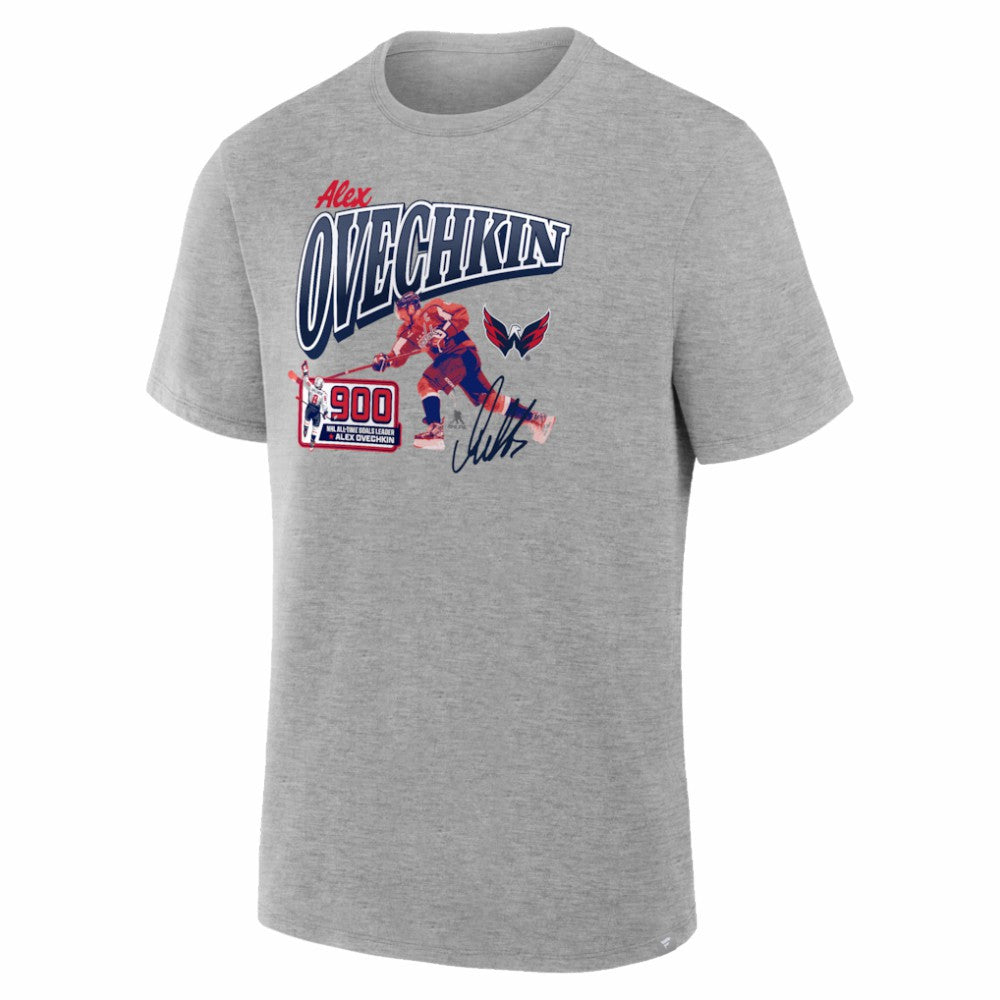 Alexander Ovechkin Washington Capitals 900th Career Goal Legacy T-Shirt - Gray - NHL 203622189