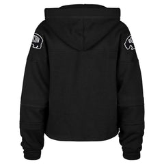 Boston Bruins '47 Women's Cropped Lacer Hoodie - Black - NHL 203624671