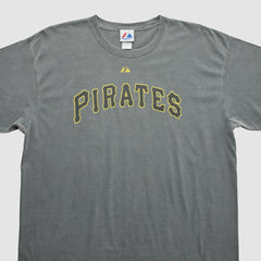 Pittsburgh Pirates Majestic 2010s T-shirt - Dark Heather Gray - XVintage - Fanatics Online