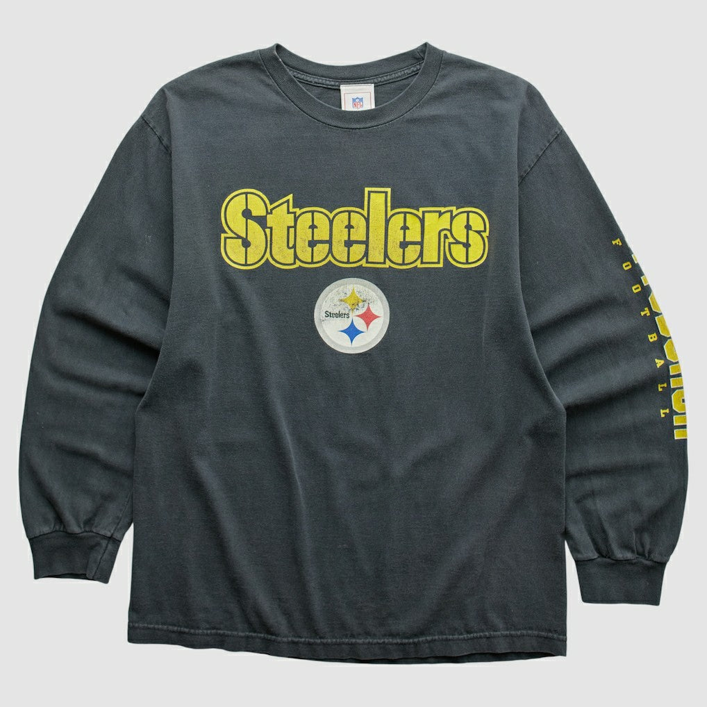 Fanatics Pittsburgh Steelers NFL 2000s Long Sleeve T-shirt Black Vintage