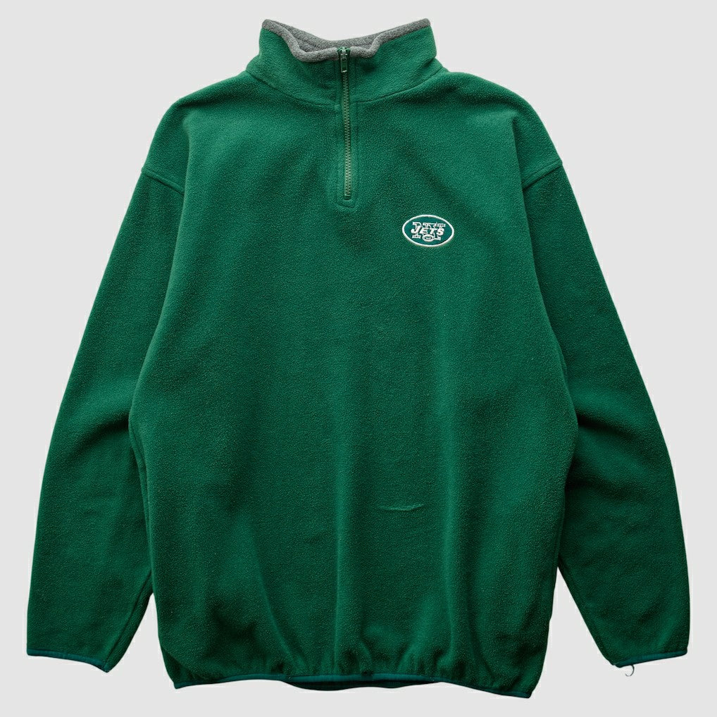 Fanatics New York Jets Majestic 2000s 1/4 Zip Sweatshirt Green Vintage