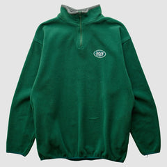 Fanatics New York Jets Majestic 2000s 1/4 Zip Sweatshirt Green Vintage