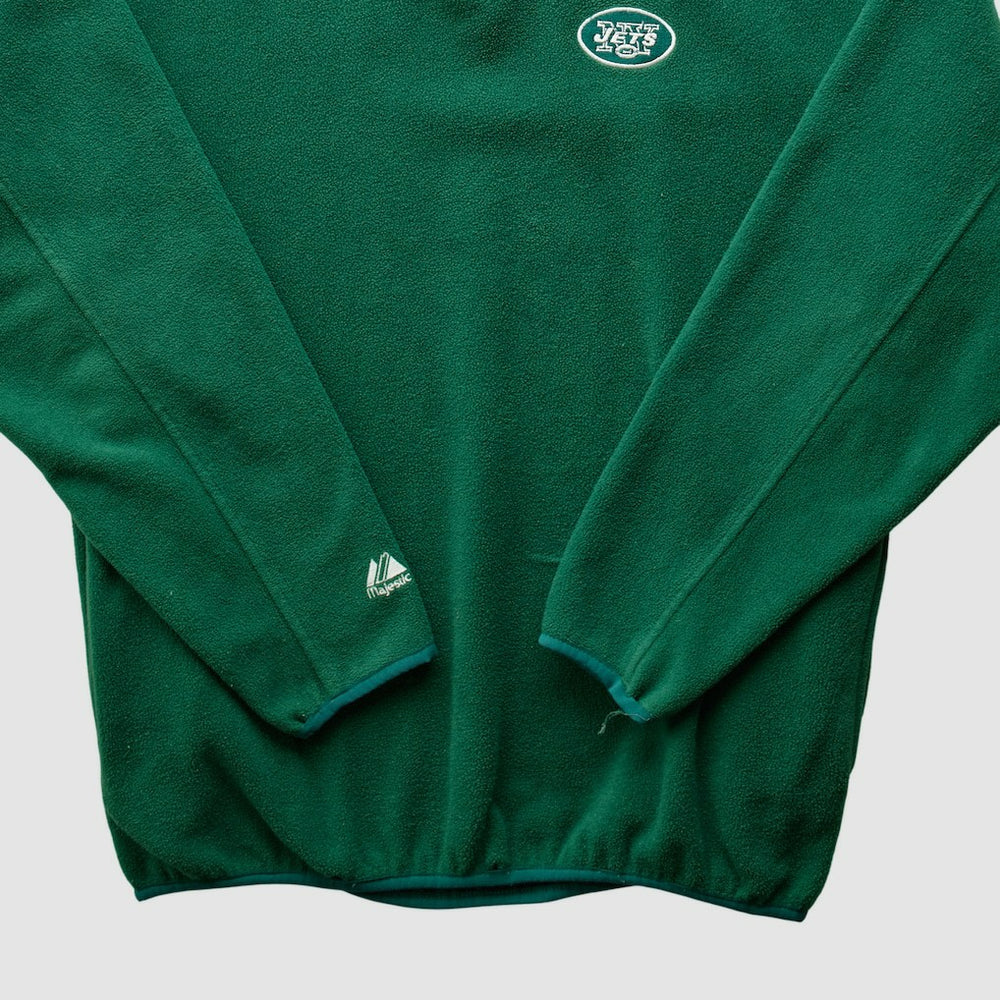 Fanatics New York Jets Majestic 2000s 1/4 Zip Sweatshirt Green Vintage