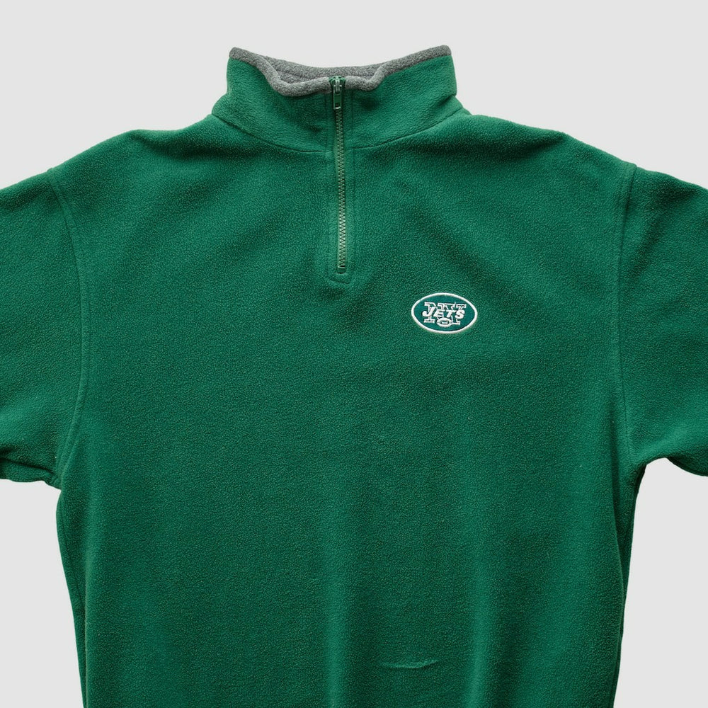 Fanatics New York Jets Majestic 2000s 1/4 Zip Sweatshirt Green Vintage