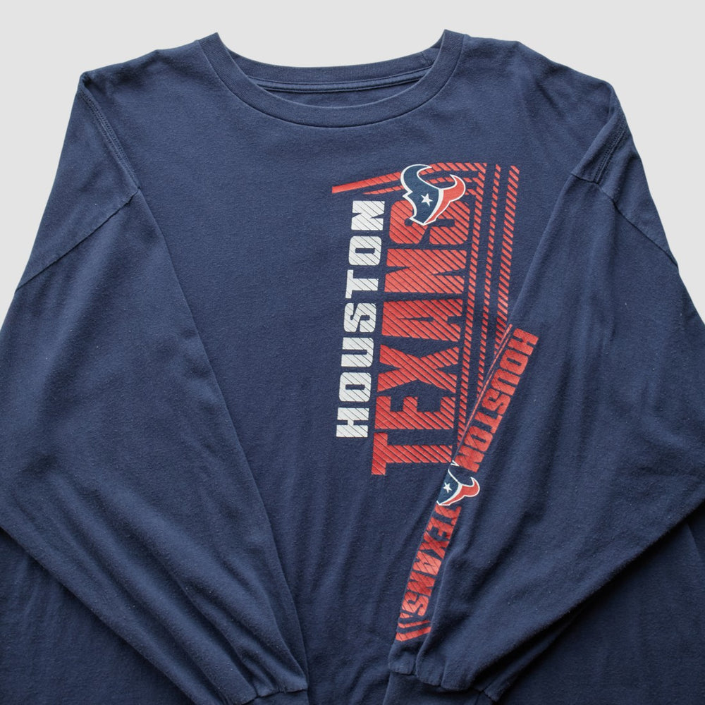 Fanatics Houston Texans 2010s Long Sleeve T-shirt Navy Vintage