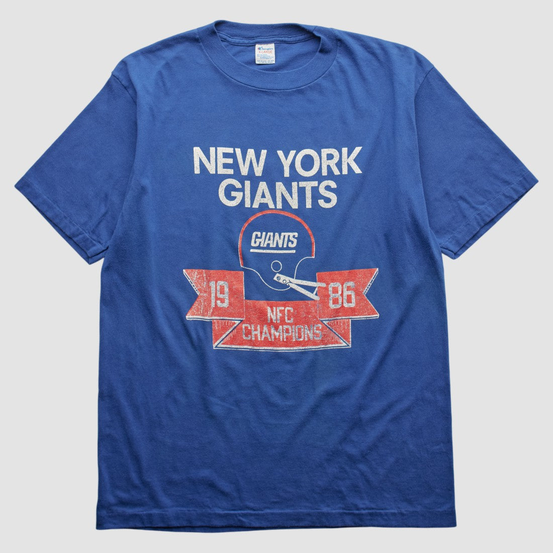 Fanatics New York Giants Champion 1986 T-shirt Blue Vintage