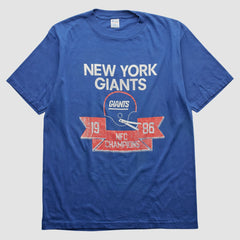 Fanatics New York Giants Champion 1986 T-shirt Blue Vintage
