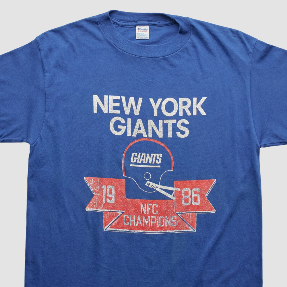 Fanatics New York Giants Champion 1986 T-shirt Blue Vintage