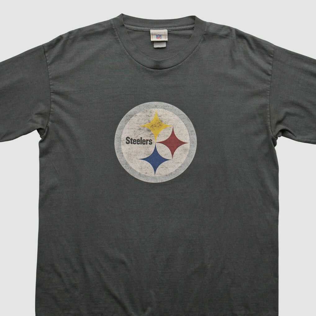 Fanatics Pittsburgh Steelers NFL 2000s Long Sleeve T-shirt Charcoal Vintage