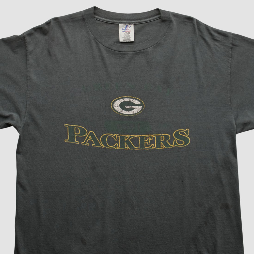 Fanatics Green Bay Packers Logo Athletic 2000s Long Sleeve T-shirt Charcoal Vintage