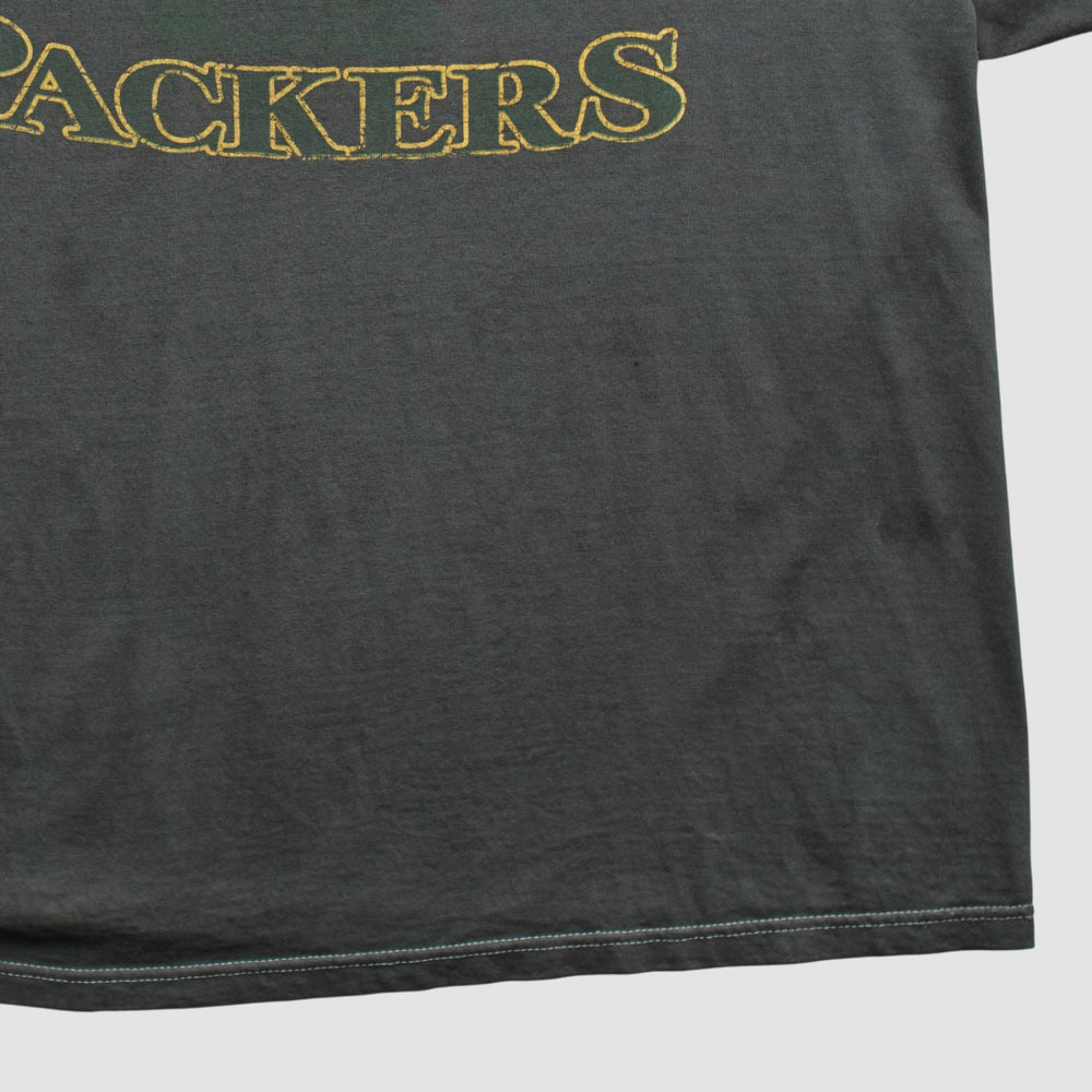 Fanatics Green Bay Packers Logo Athletic 2000s Long Sleeve T-shirt Charcoal Vintage