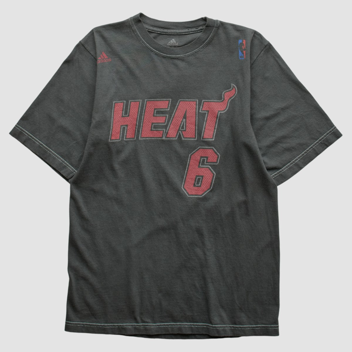 Miami Heat 2010s T-shirt Charcoal Vintage | Adidas outlet