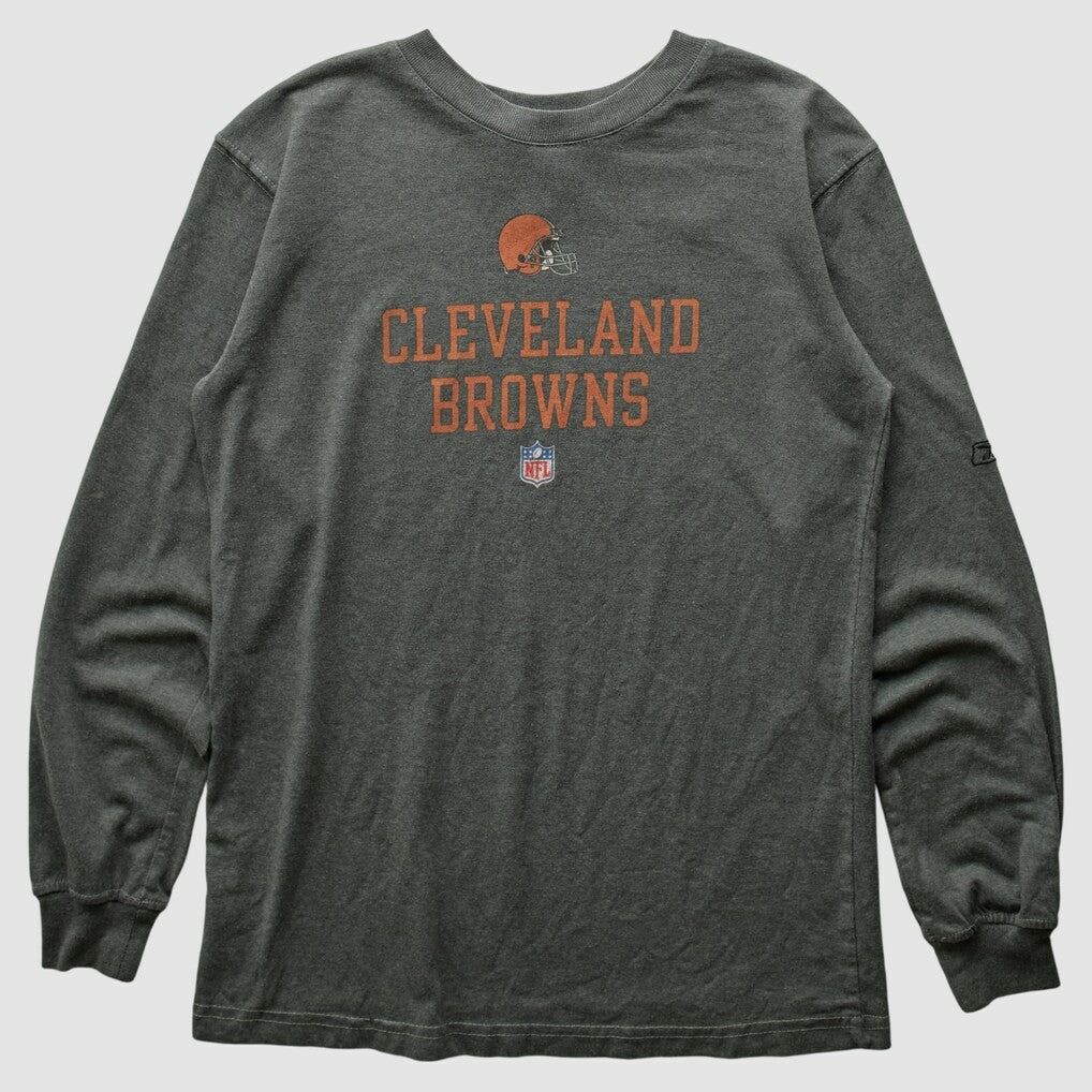 Fanatics Cleveland Browns Reebok 2000s Long Sleeve T-shirt Gray Vintage